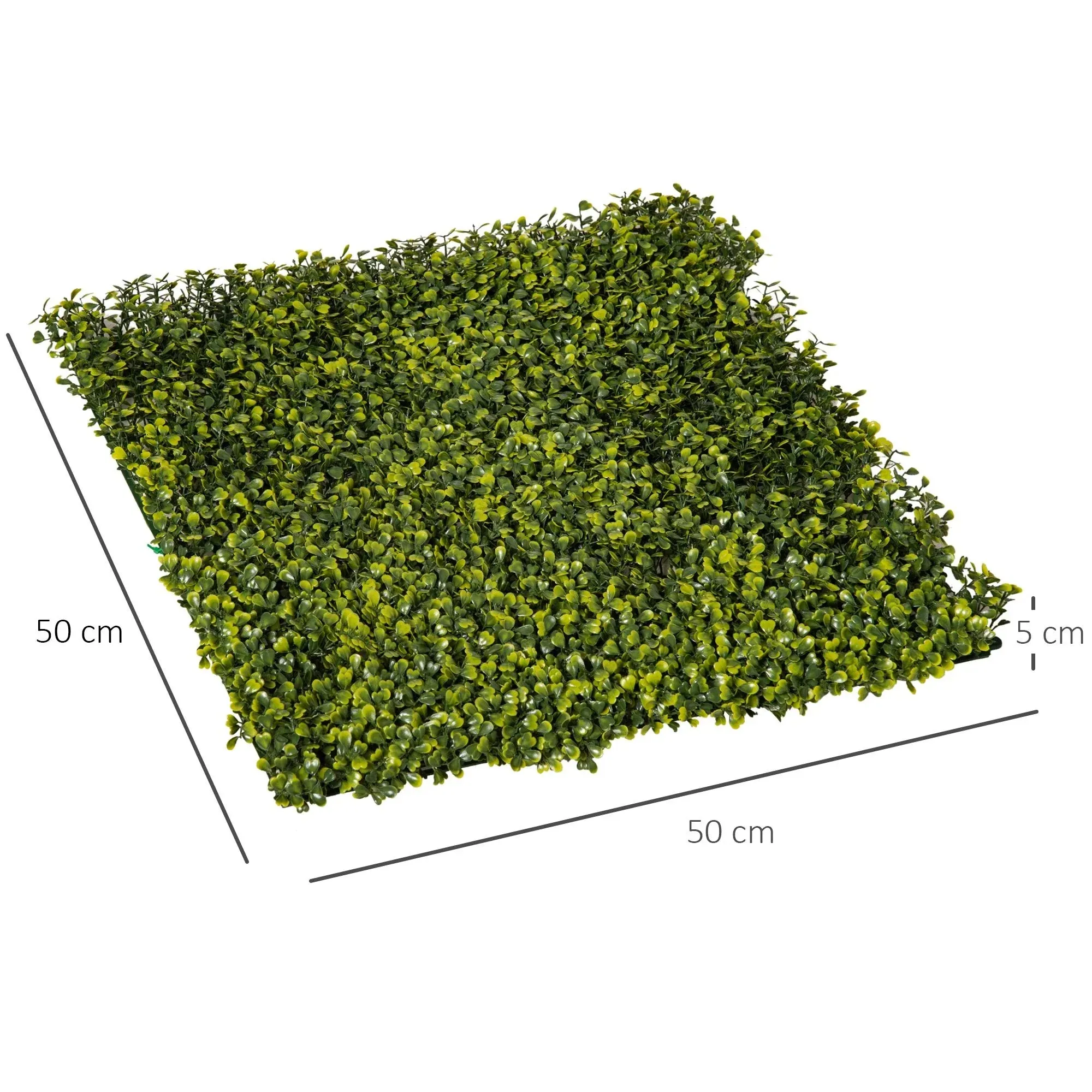 12 Pieces 50L x 50W cm Artificial Milan Grass Wall Panel UV Resistant (3 square meters)