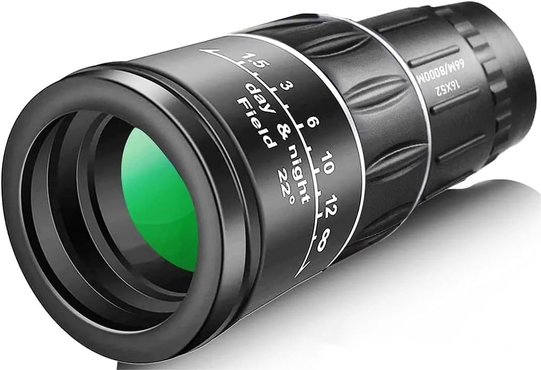 16X52 High Definition Monocular Telescope - Powerful Compact Monoculars for Adults and, Ideal for Bird Watching, Hiking, Concerts, and Travel