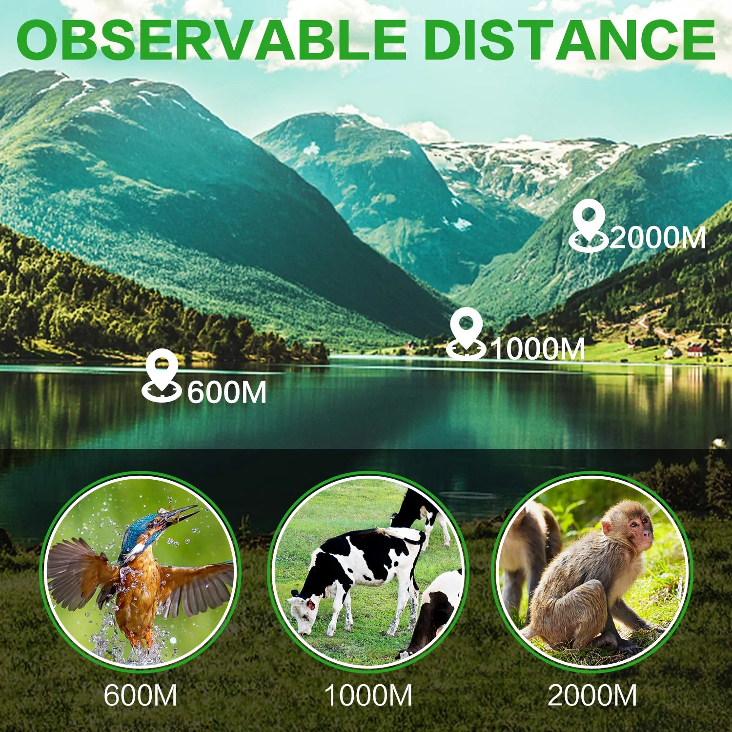 16X52 High Definition Monocular Telescope - Powerful Compact Monoculars for Adults and, Ideal for Bird Watching, Hiking, Concerts, and Travel