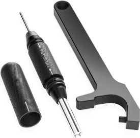 2-in-1 Tool Kit for Glock with Front Sight Remove, Magazine Disassembly,Pin Punch Tool for Glocks 19 19x 17 26 27 43 43x Accessories