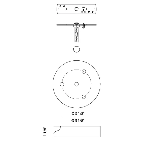 3-Light Line Voltage Canopy