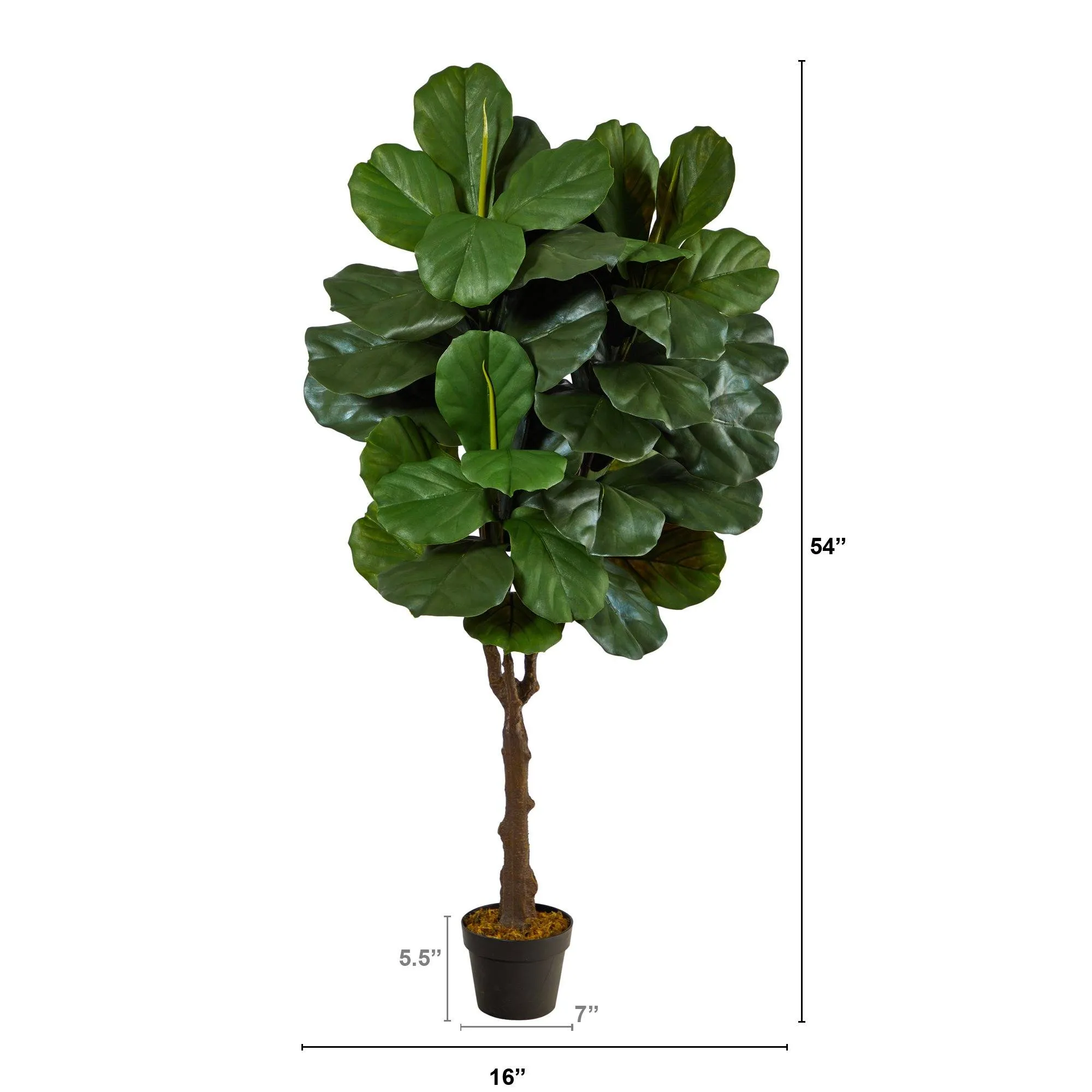 4.5’ Fiddle Leaf Fig Artificial Tree (Indoor/Outdoor)