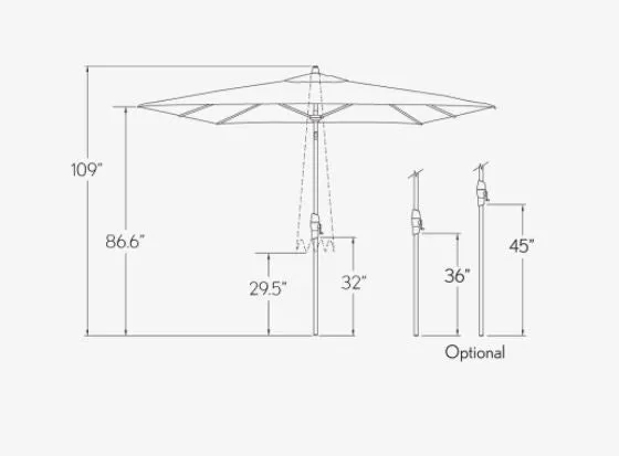 8' x 10' Market Umbrella