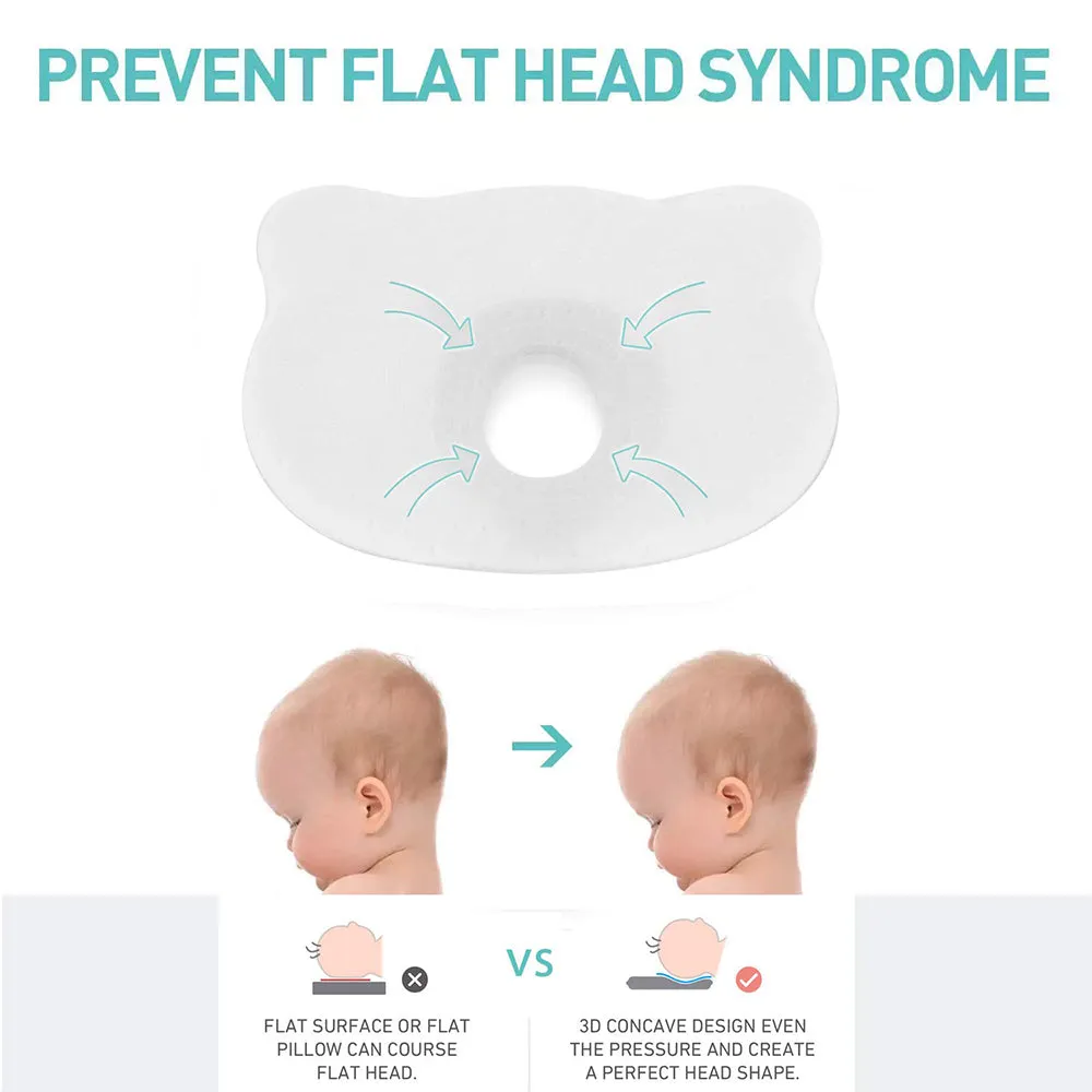 Abracadabra Memory Foam Baby Head Shaping Pillow - Multi Stripe