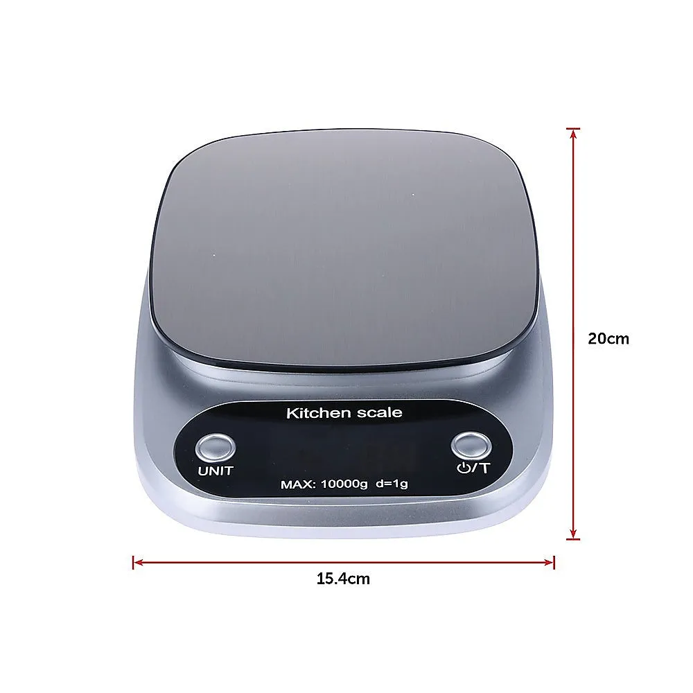 Accurate Digital Kitchen Scale, 10kg Capacity, LCD Display