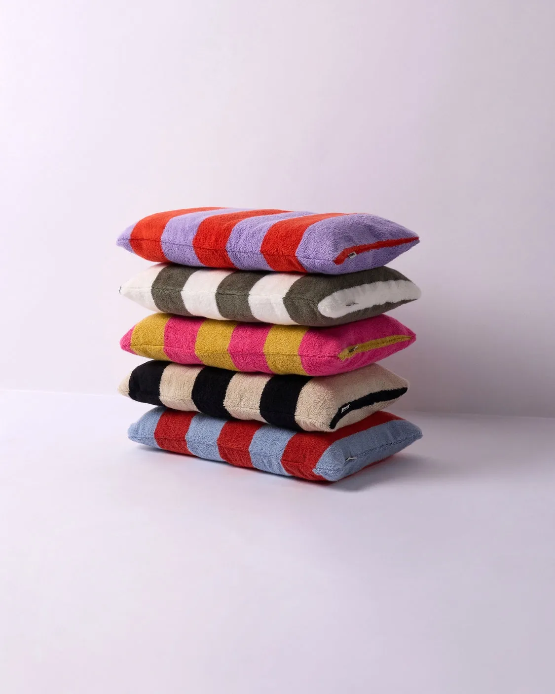 Beach Pillow - Grapefruit Stripes