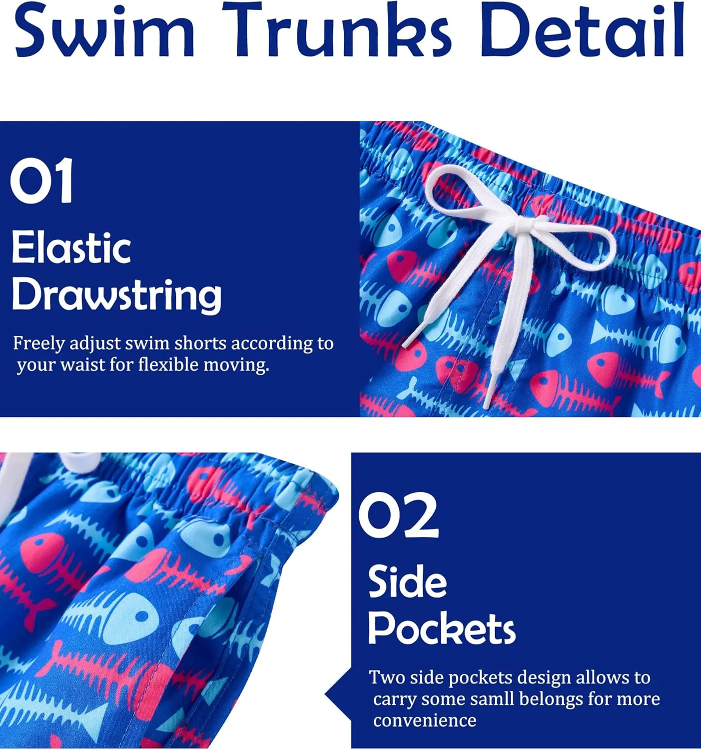 Boys Swim Trunks with Compression Liner Casual Bathing Suit for Kids Swim Shorts 6-18 Years