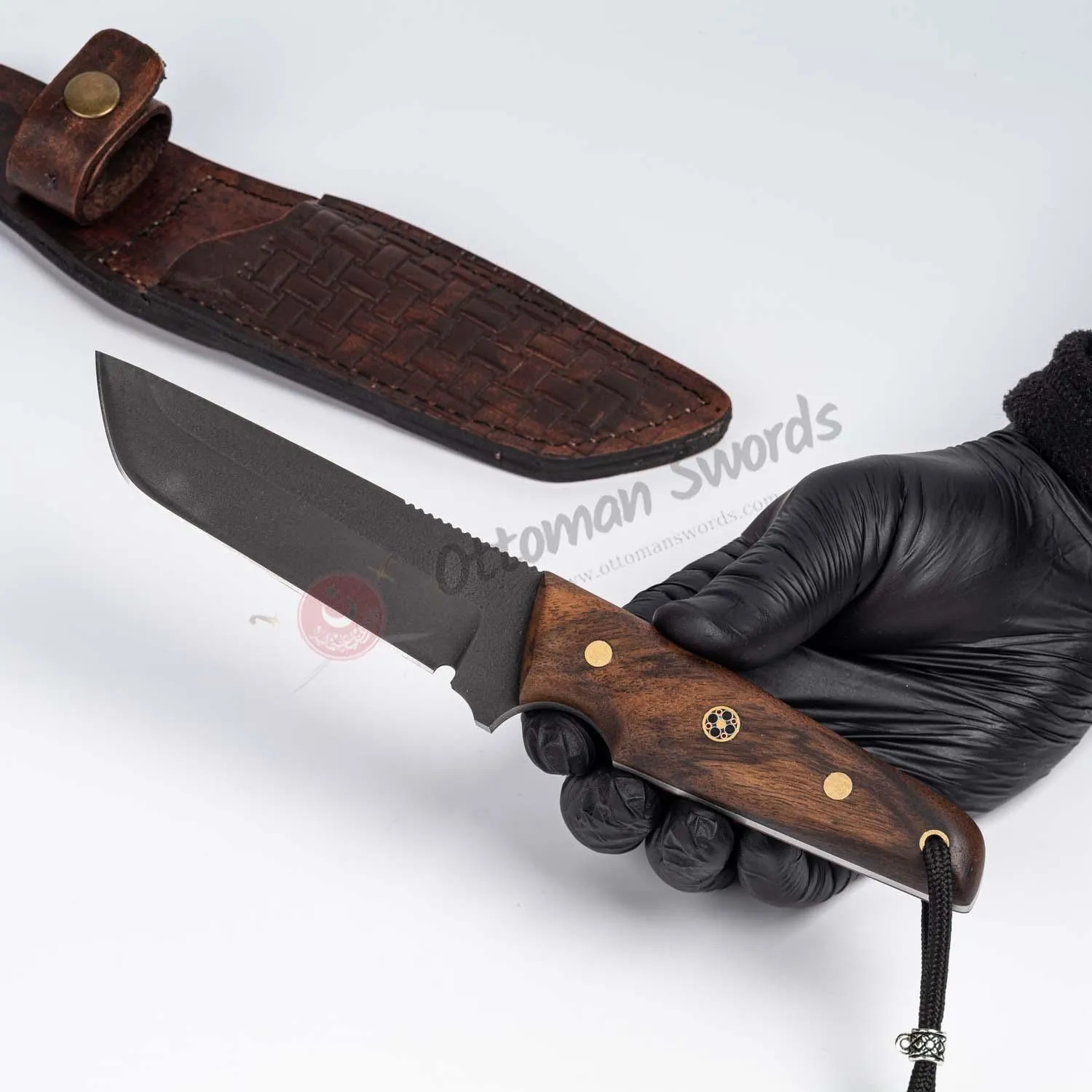 D2 Steel Tactical Tanto Fixed Blade Survival Knife 10"