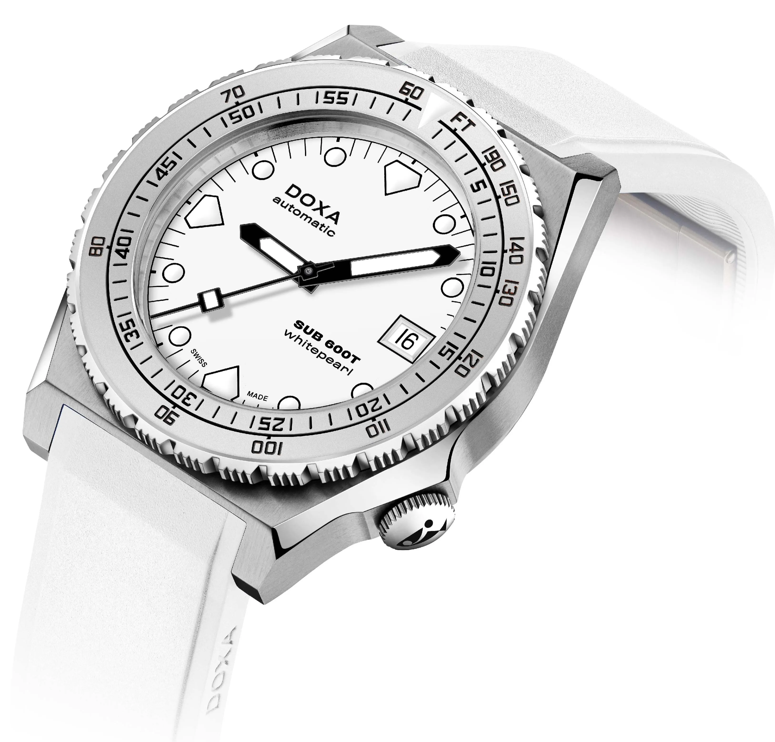 DOX Watch SUB 6T Whitepearl Rubber