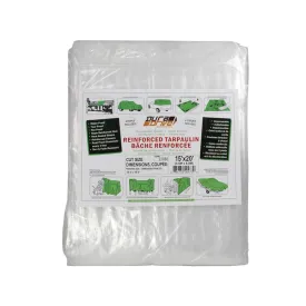 DuraDrive 15 ft. x 20 ft. 115-GSM Clear Heavy-Duty Reinforced Double-Stitching Tarp DuraDrive 15 ft. x 20 ft. 115-GSM Clear Heavy-Duty Reinforced Double-Stitching Tarp