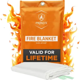 Fire Blanket - Emergency Fire Blanket for Home - Enhanced Hand Safety with Advanced Woven Technology - Fiberglass Fire Suppression Blankets for Kitchen - Reflective Straps - 40"x40"
