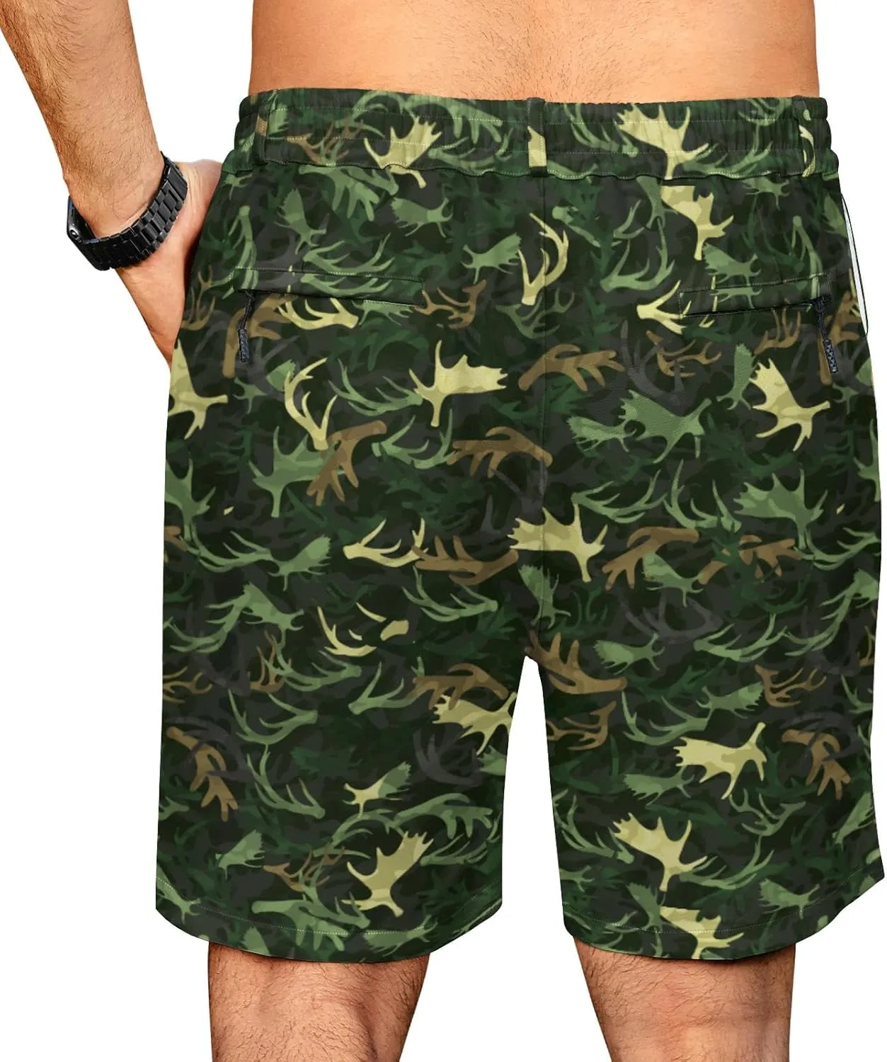 Flamingo Mens Golf Shorts 7 inch Inseam Golf Shorts for Men Shorts with Zipper Pockets Dress Shorts