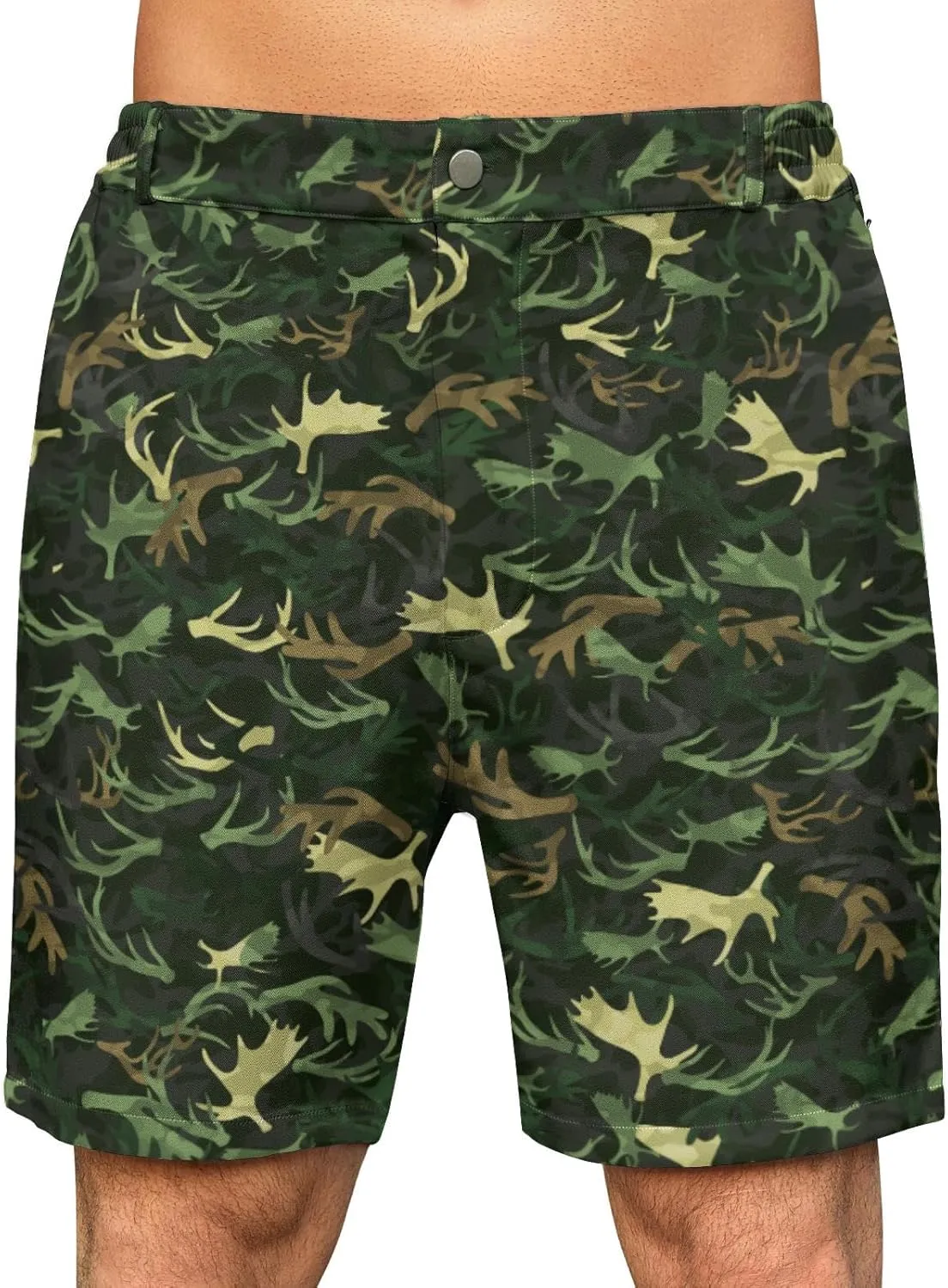 Flamingo Mens Golf Shorts 7 inch Inseam Golf Shorts for Men Shorts with Zipper Pockets Dress Shorts
