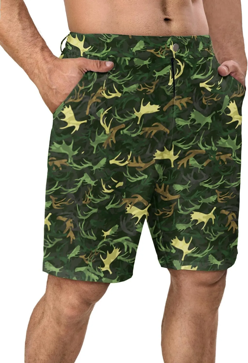 Flamingo Mens Golf Shorts 7 inch Inseam Golf Shorts for Men Shorts with Zipper Pockets Dress Shorts