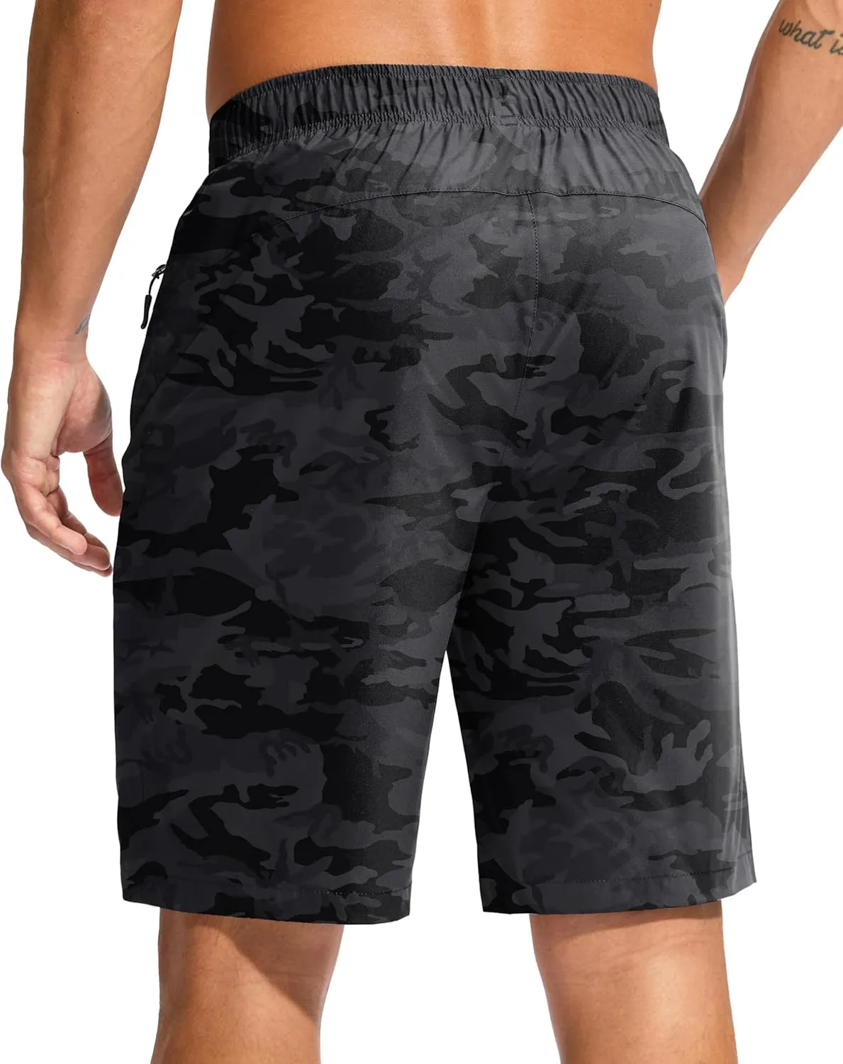 G Gradual Men's Swim Trunks 9" Quick Dry Swimming Board Shorts with Zipper Pockets Swimwear Bathing Suit for Men No Liner