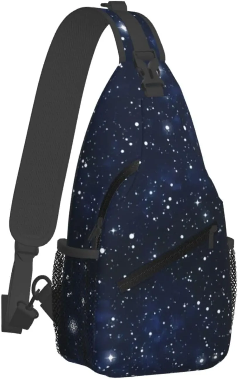 Galaxy Sling Bag Unisex Chest Bags Crossbody Backpack Sling Bags Casual Daypacks Shoulder Bag for Cycling Hiking Travel (galaxy)