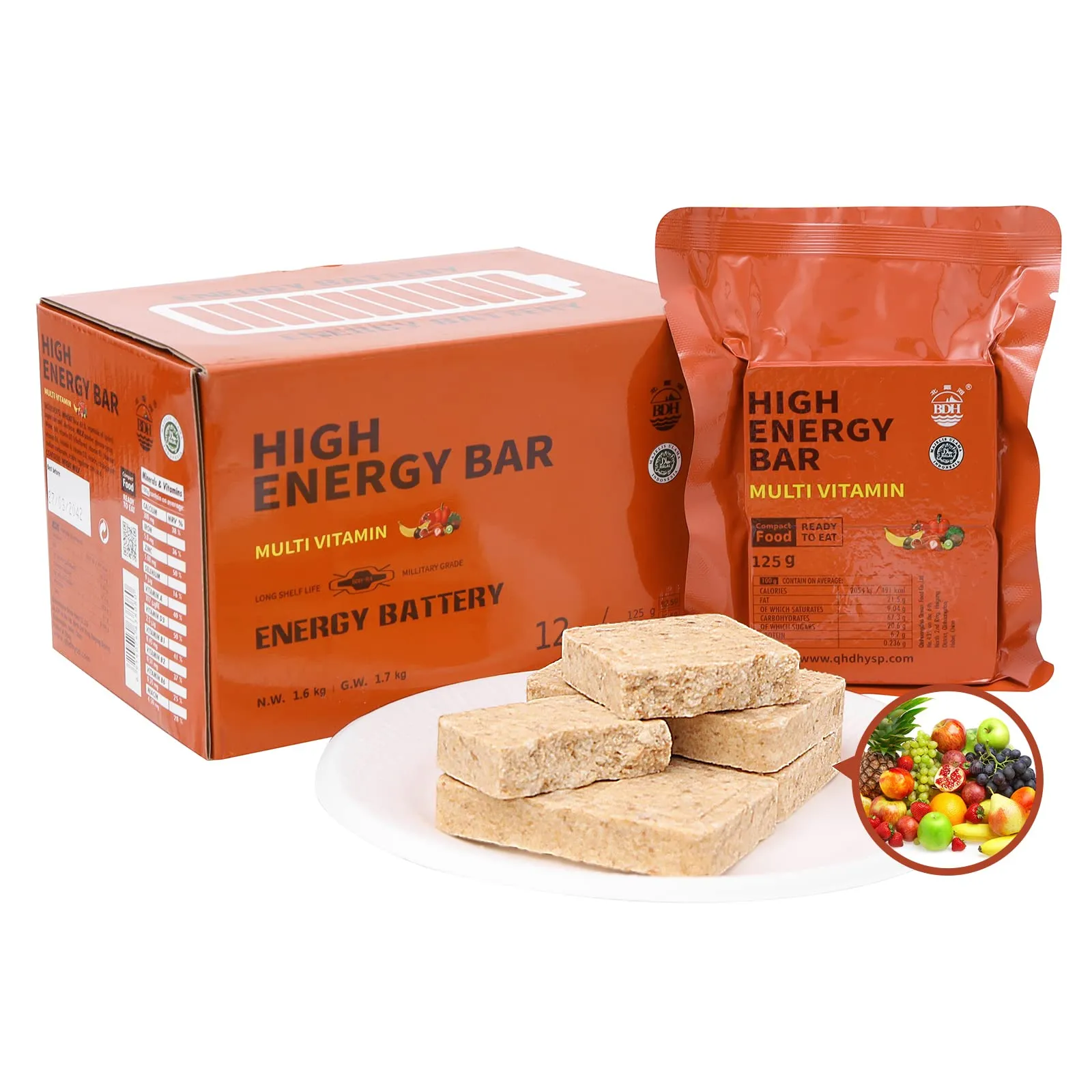 High Energy Ration Bars - Peanut, Multi Vitamin and Plain
