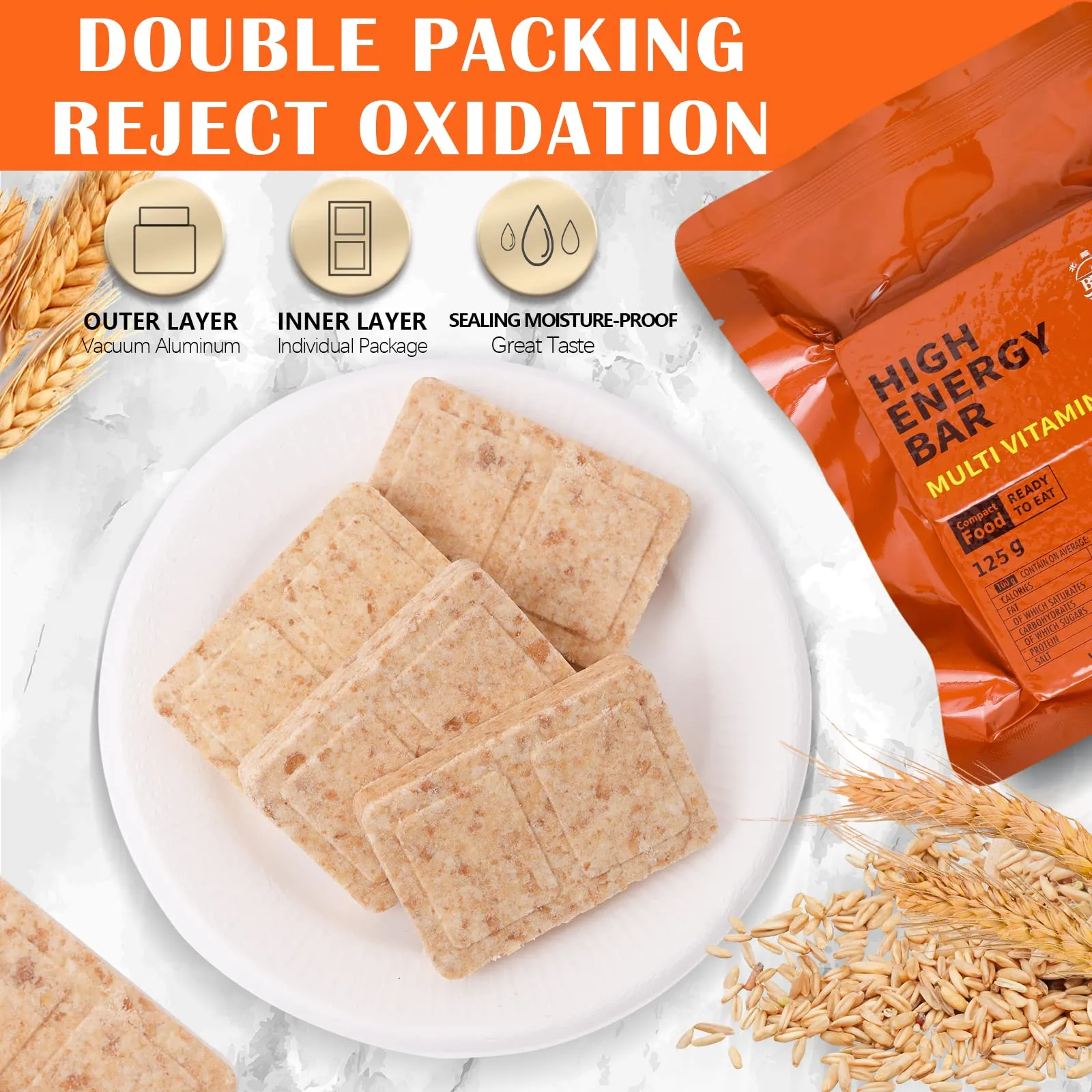 High Energy Ration Bars - Peanut, Multi Vitamin and Plain