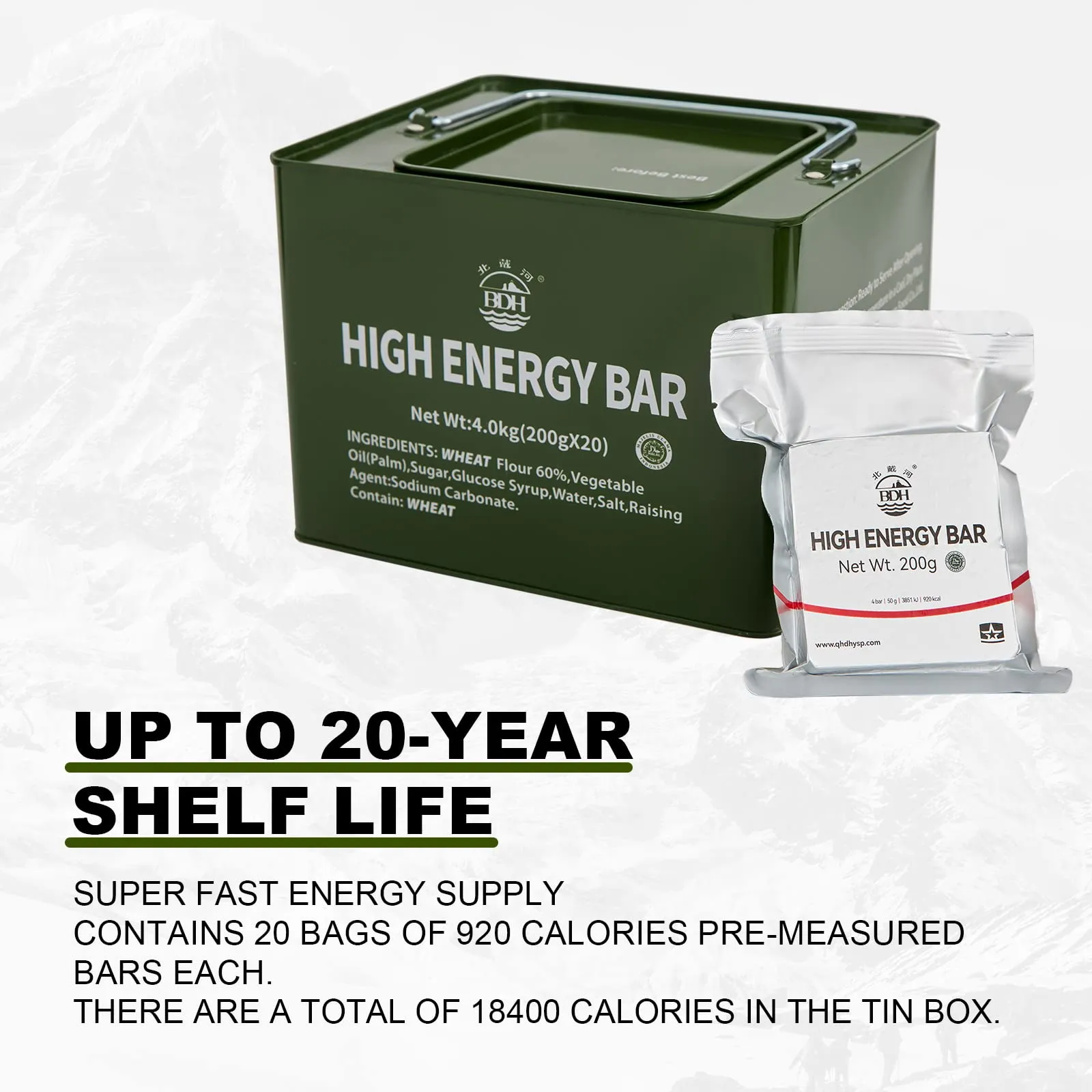 High Energy Ration Bars - Peanut, Multi Vitamin and Plain