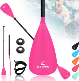LEDONNE SUP Paddle 4-Piece Adjustable Kayak Paddle Floating Lightweight Paddle Board Oar with Aluminum Alloy Shaft and 2 Nylon Blades Best Price Based on Our 3 Million Sets Per Year 500 bought monthly