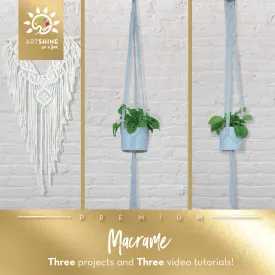 Macrame Art Kit   Video Tutorial | Twist and Tie Rope to Create Fun Functional Art (Premium Box)