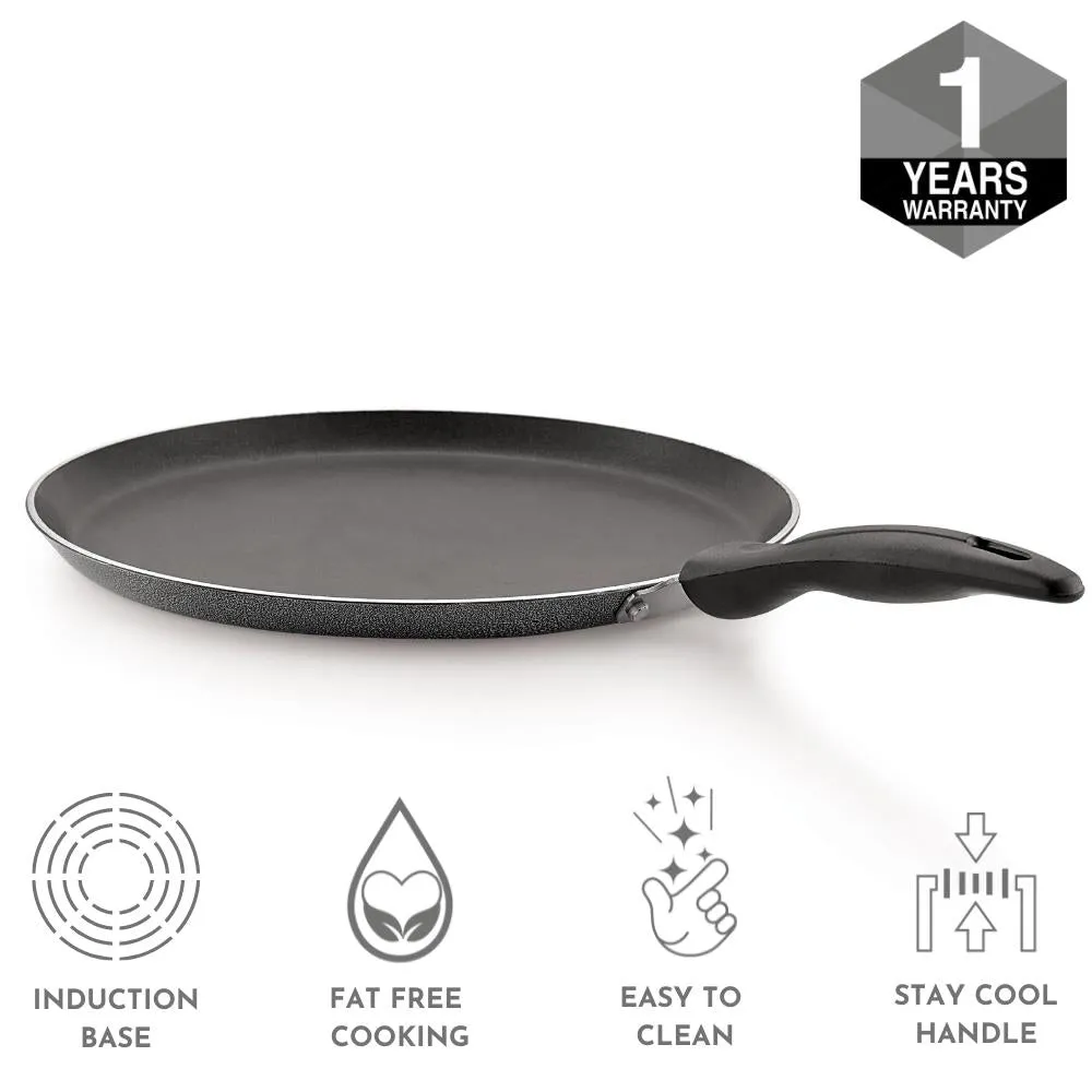 Magnus Optima Non-Stick Induction Base Aluminium Tawa with Hammertone Finish (275 mm)