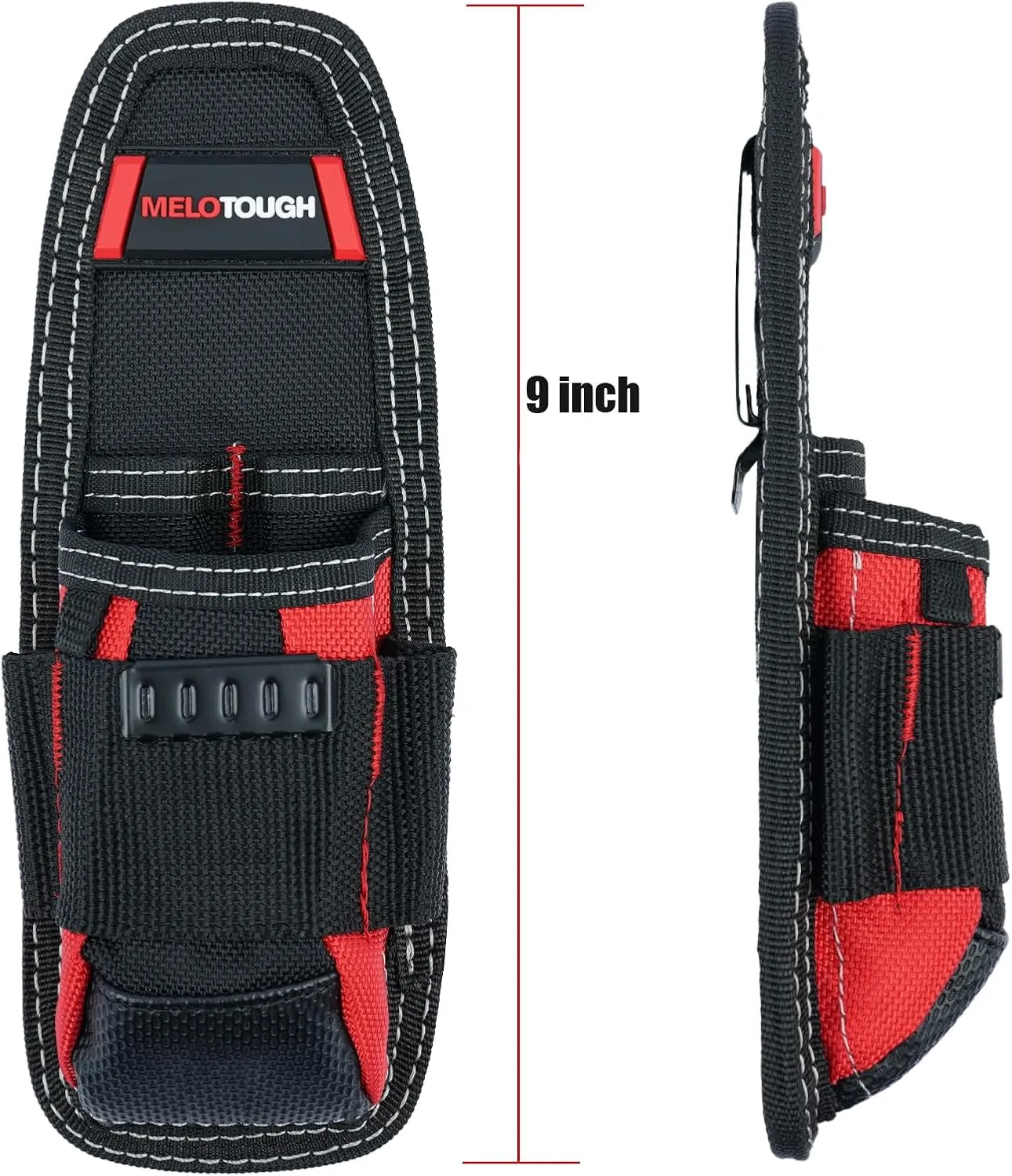 MELOTOUGH Small Tool Pouch Electrican Clip on Tool Pouch,Tool Belt Pouch with Belt Holster Mini Electrican Tool Holder with Sanp Clip