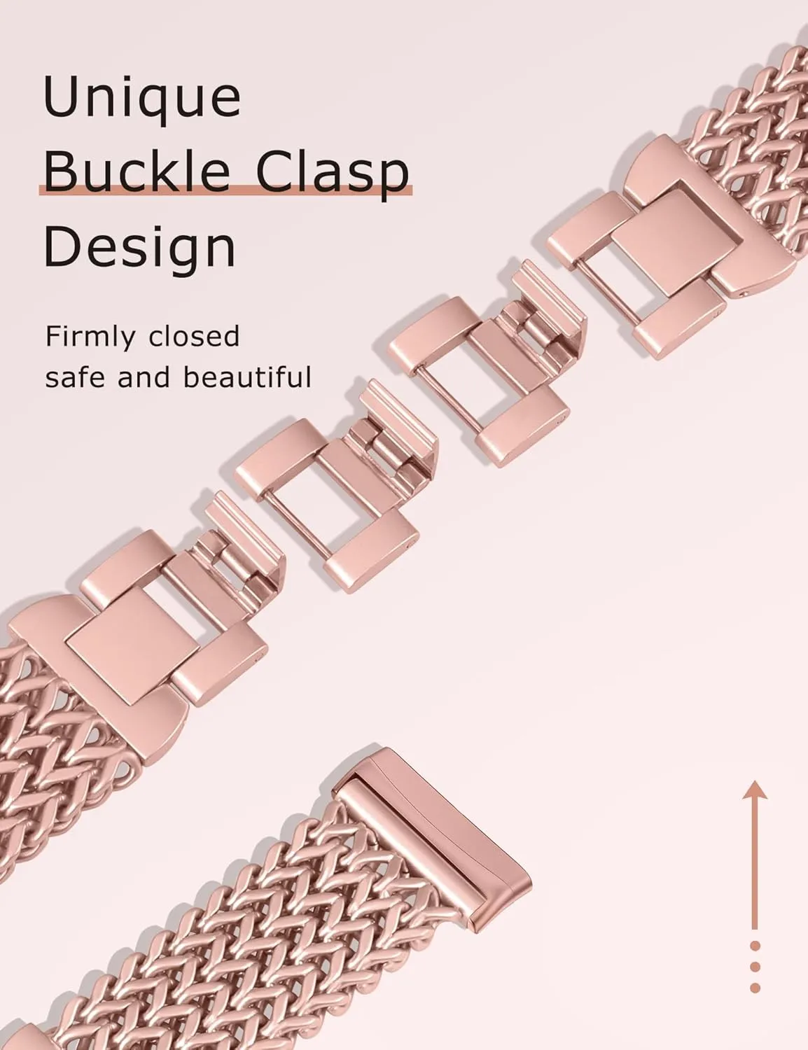 Minyee Metal Bands Compatible with Fitbit Sense 2/Versa 4/Versa 3/Sense Bands Women, Dressy Stainless Steel Multi-chain Designer Luxury Link Bracelet Wristband Replacement Strap