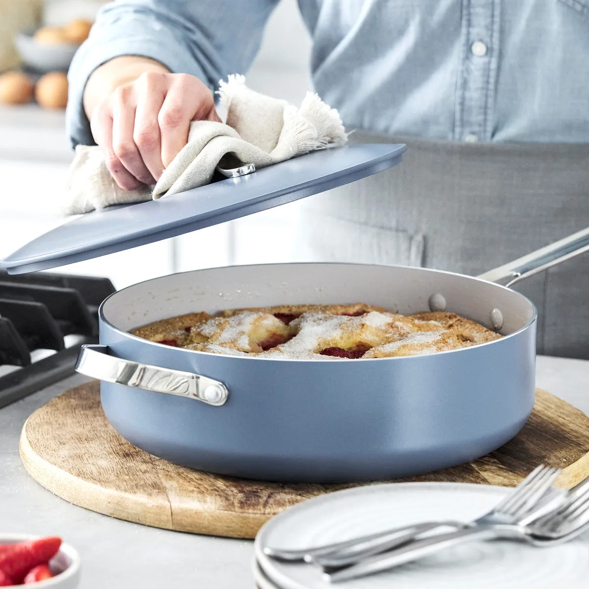 Nova Ceramic Nonstick 3-Piece Cookware Set | Ocean