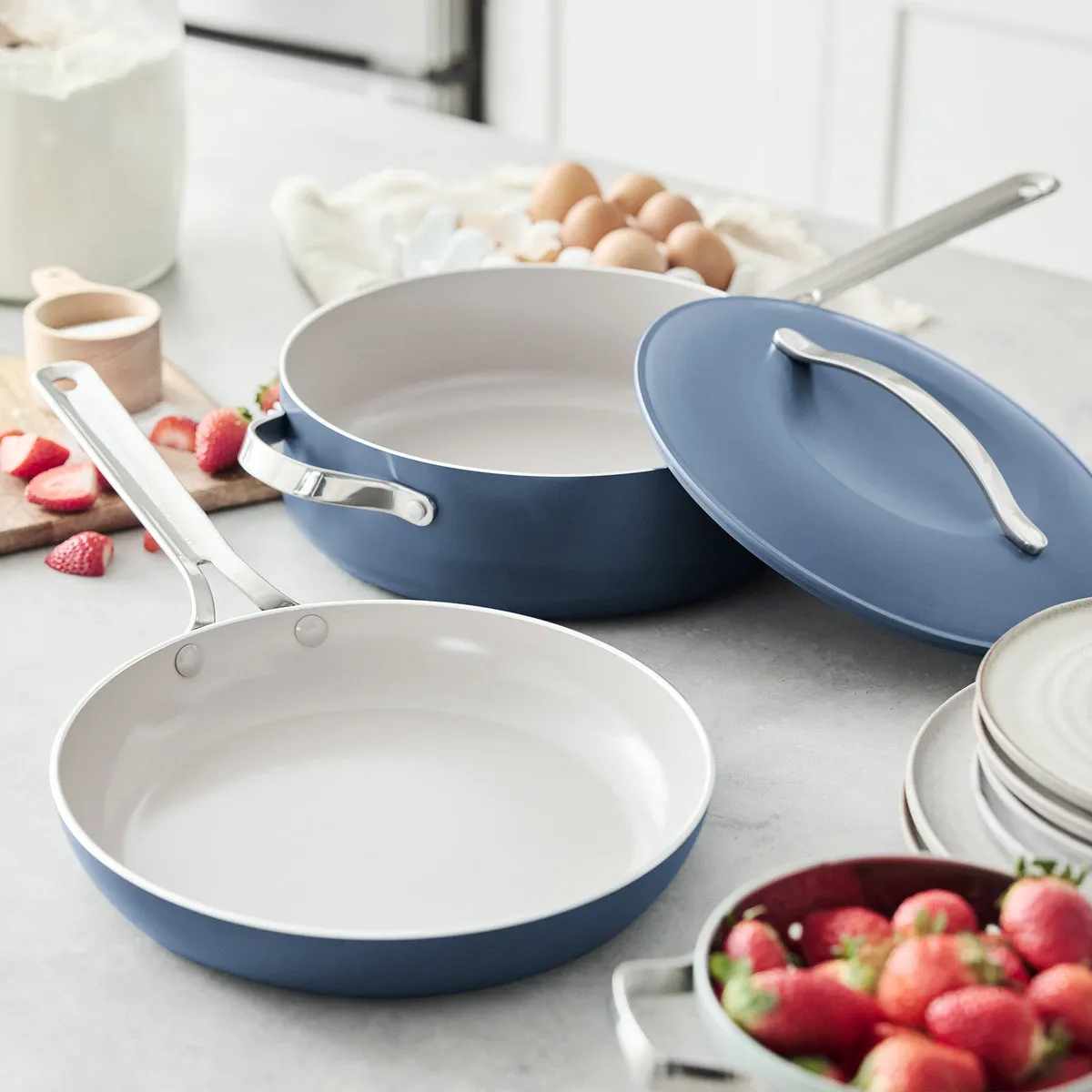 Nova Ceramic Nonstick 3-Piece Cookware Set | Ocean