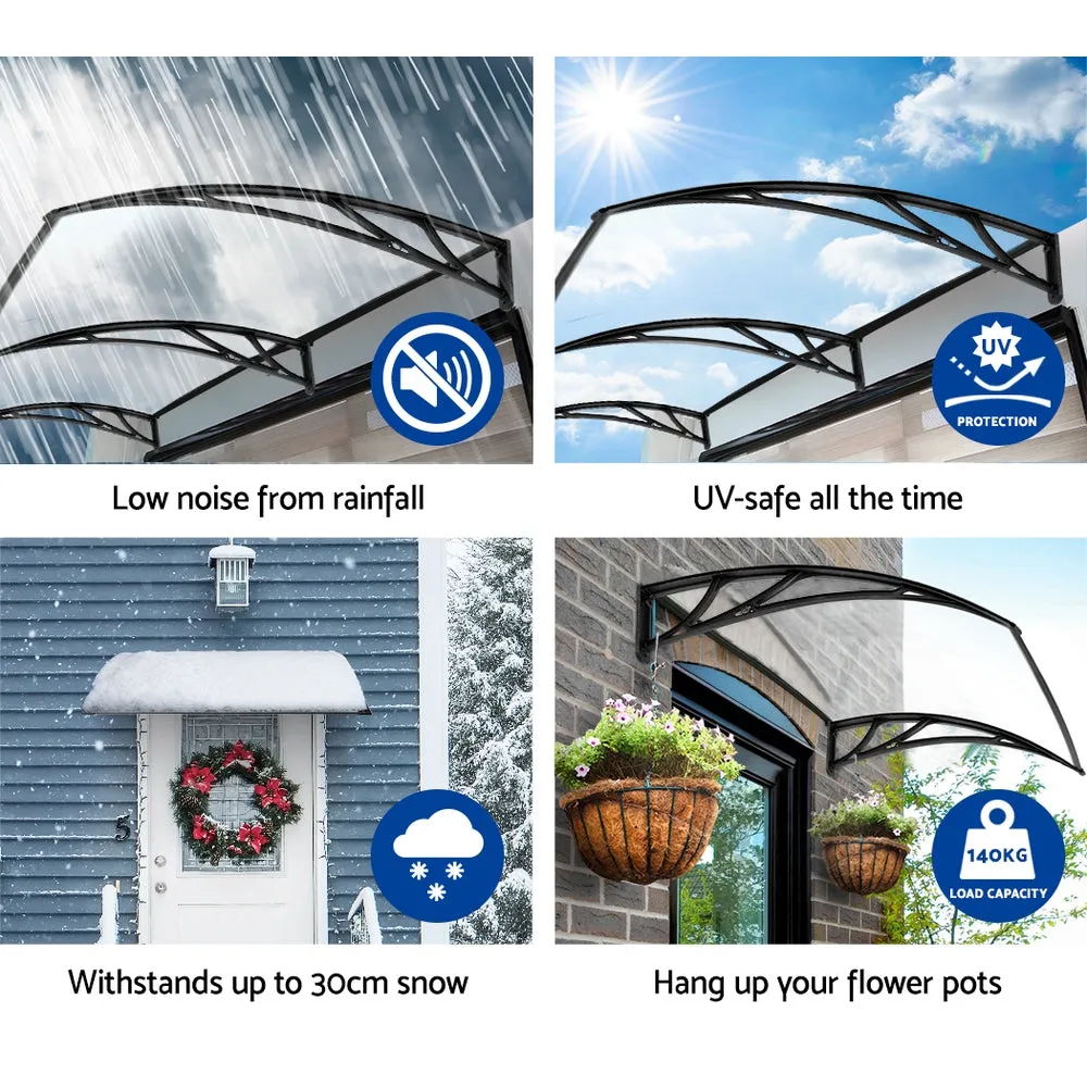 Outdoor DIY Door Window Awning French Style Cafe Canopy Sun Shield Rain Cover 1 x 3m
