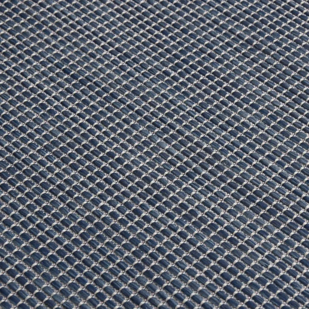 Outdoor Flatweave Rug 160x230 cm Blue