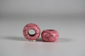 Pink Howlite Dread Beads // 6mm Bead Hole - 2 pack // Rainbow Dread Bead, Stone dread beads, Dread Jewelry,  Dread Accessories,