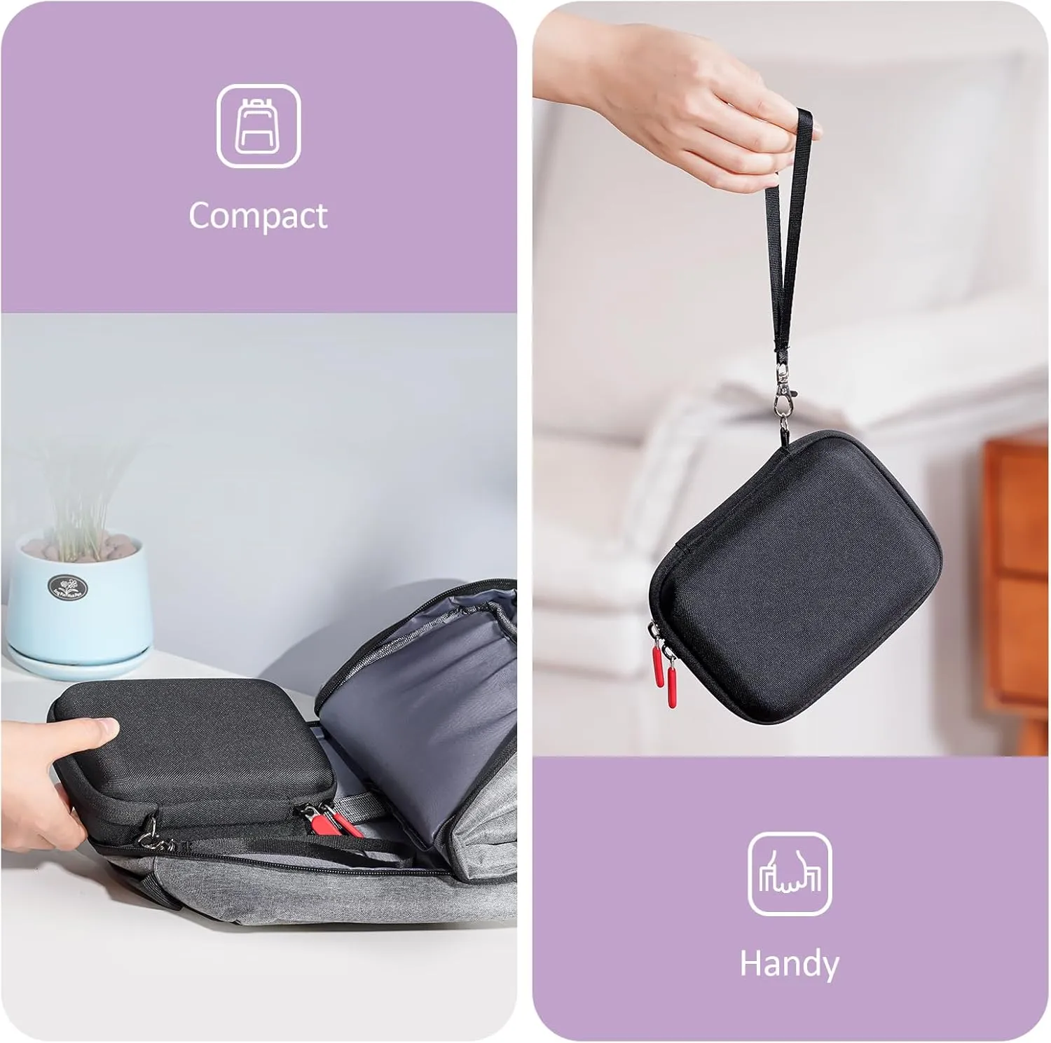 ProCase Hard Playing Card Game Carrying Case, Travel Storage Box Holds 300  Trading Cards, Bag Holder for Classic Board Game UNO, Five CrownsSKYJO, PlayMonster and More (Case Only) -Black