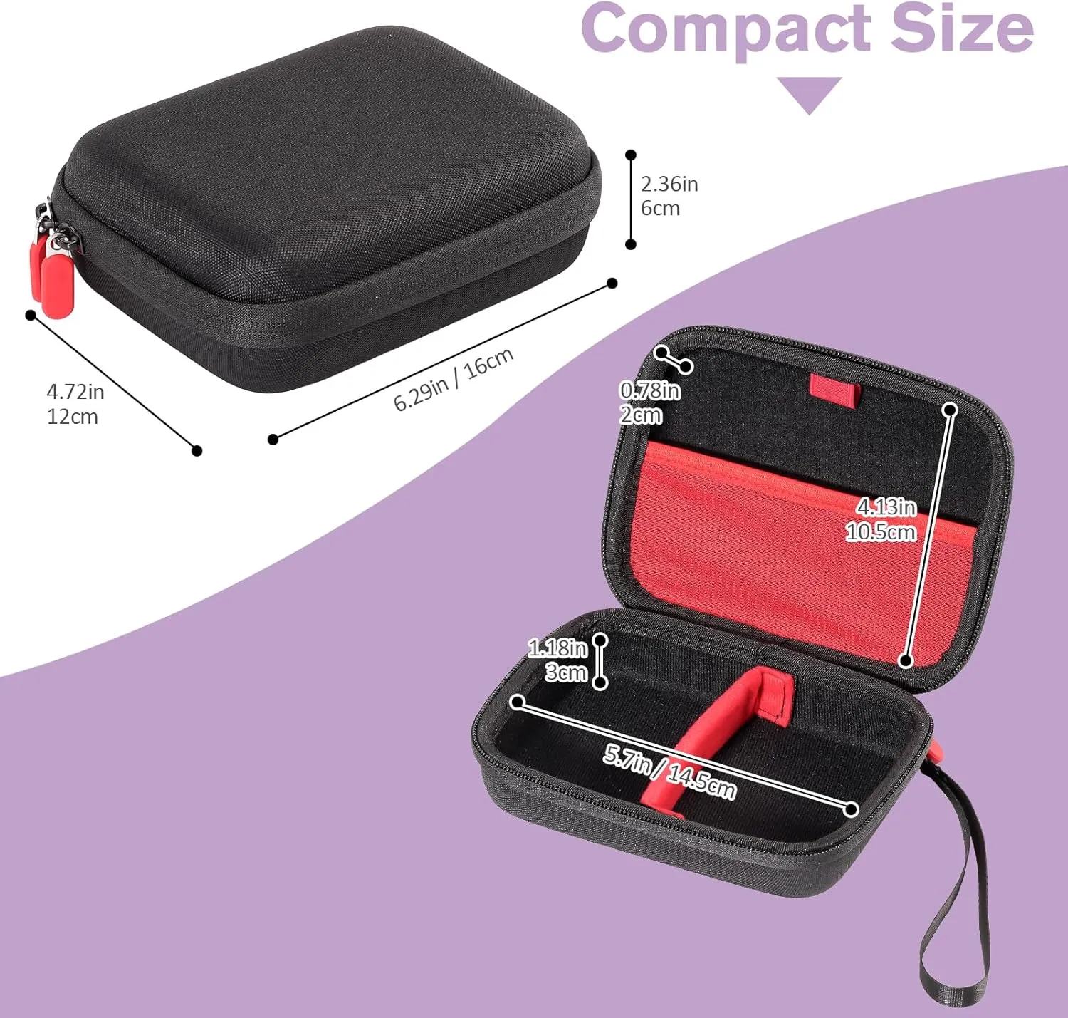 ProCase Hard Playing Card Game Carrying Case, Travel Storage Box Holds 300  Trading Cards, Bag Holder for Classic Board Game UNO, Five CrownsSKYJO, PlayMonster and More (Case Only) -Black
