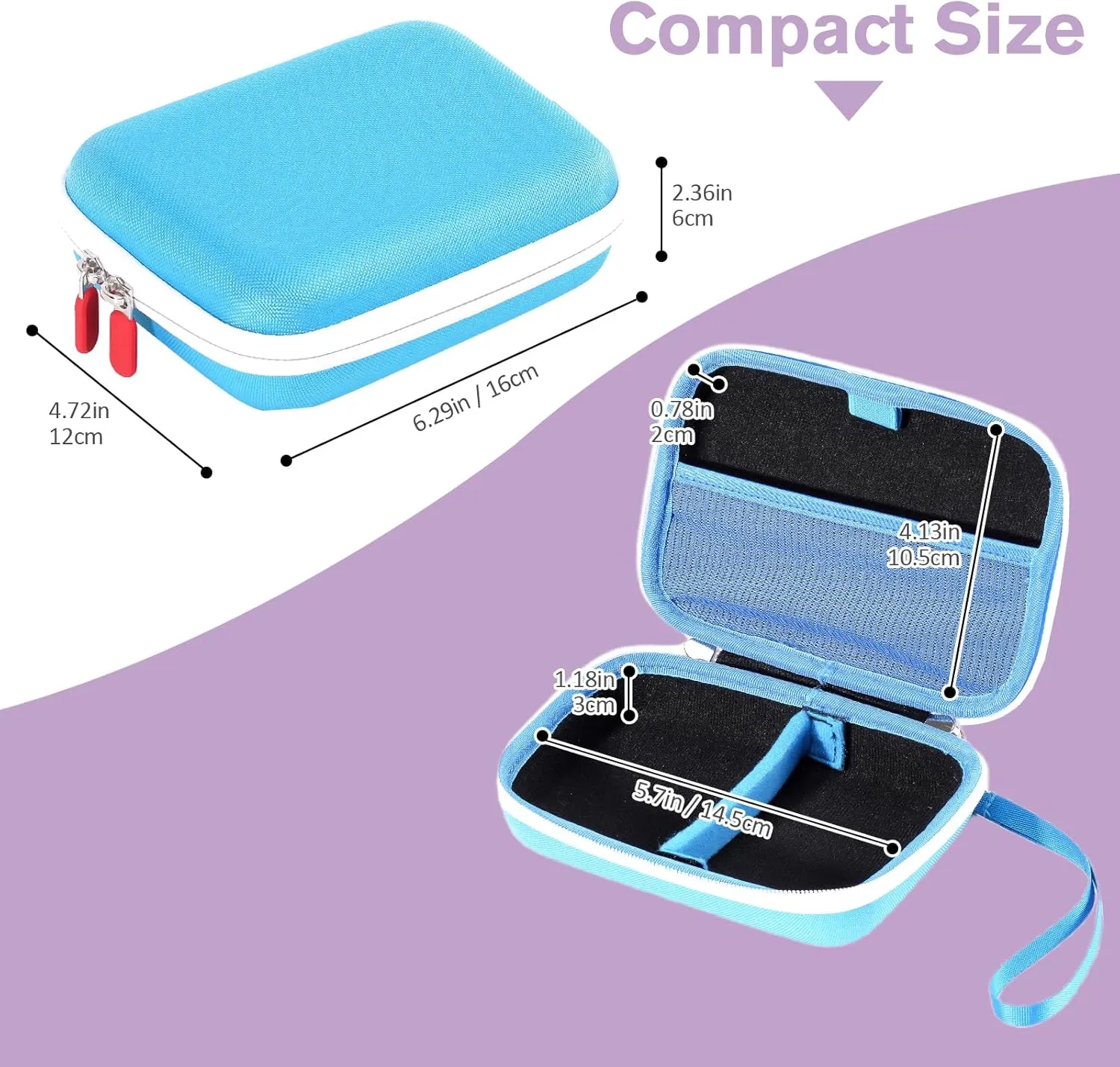 ProCase Hard Playing Card Game Carrying Case, Travel Storage Box Holds 300  Trading Cards, Bag Holder for Classic Board Game UNO, Five CrownsSKYJO, PlayMonster and More (Case Only) -Blue