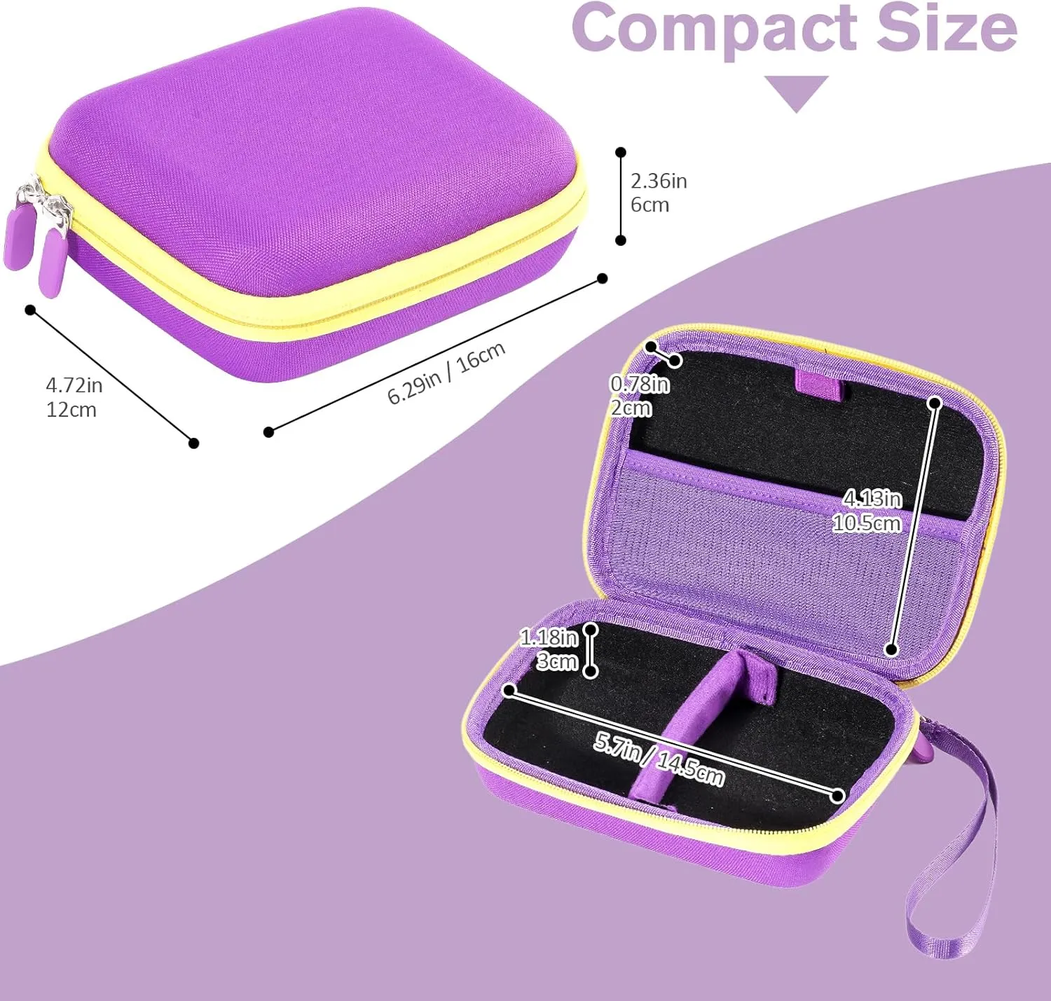 ProCase Hard Playing Card Game Carrying Case, Travel Storage Box Holds 300  Trading Cards, Bag Holder for Classic Board Game UNO, Five CrownsSKYJO, PlayMonster and More (Case Only) -Purple