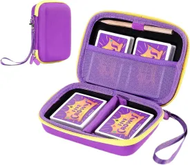 ProCase Hard Playing Card Game Carrying Case, Travel Storage Box Holds 300  Trading Cards, Bag Holder for Classic Board Game UNO, Five CrownsSKYJO, PlayMonster and More (Case Only) -Purple