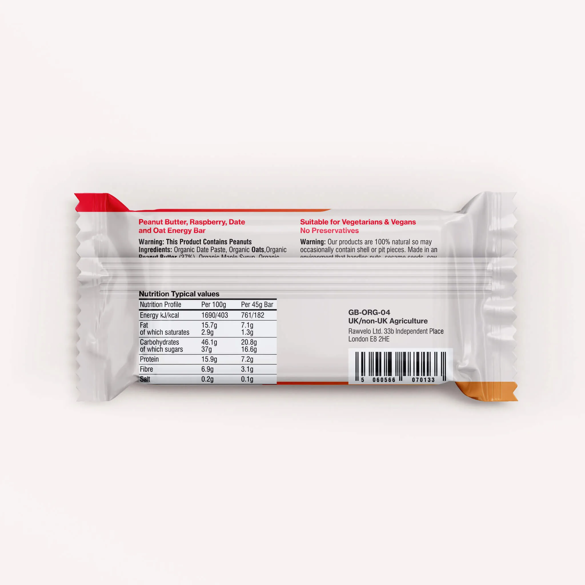 Rawvelo | Peanut Butter and Jelly Organic Energy Bar