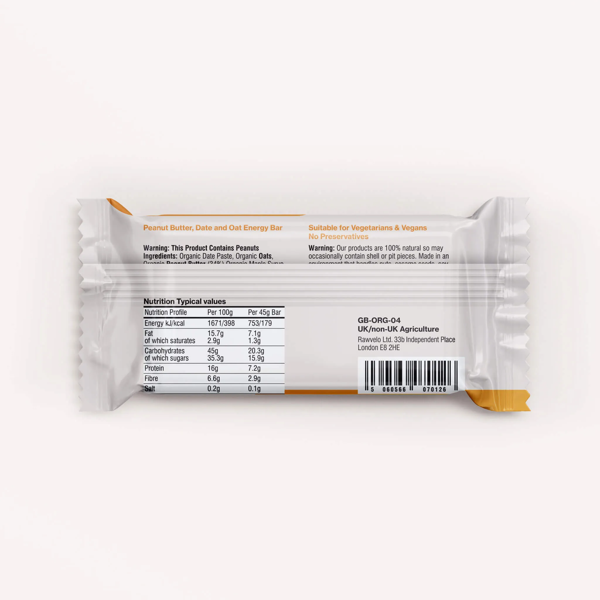 Rawvelo | Peanut Butter Organic Energy Bar