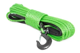 Rough Country DHTPRS113 Winch Cable & Synthetic Rope - Synthetic, 16,000 lbs. Pull Rating, 85 ft. Line Length3/8 in. Line Diameter, Green