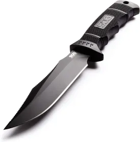 SOG Fixed Blade Knives with Sheath - SEAL Pup Elite Survival Knife, Hunting Knife w/ 4.85 Inch AUS-8 Bowie Knife Blade for a Tactical Knife (E37SN-CP)