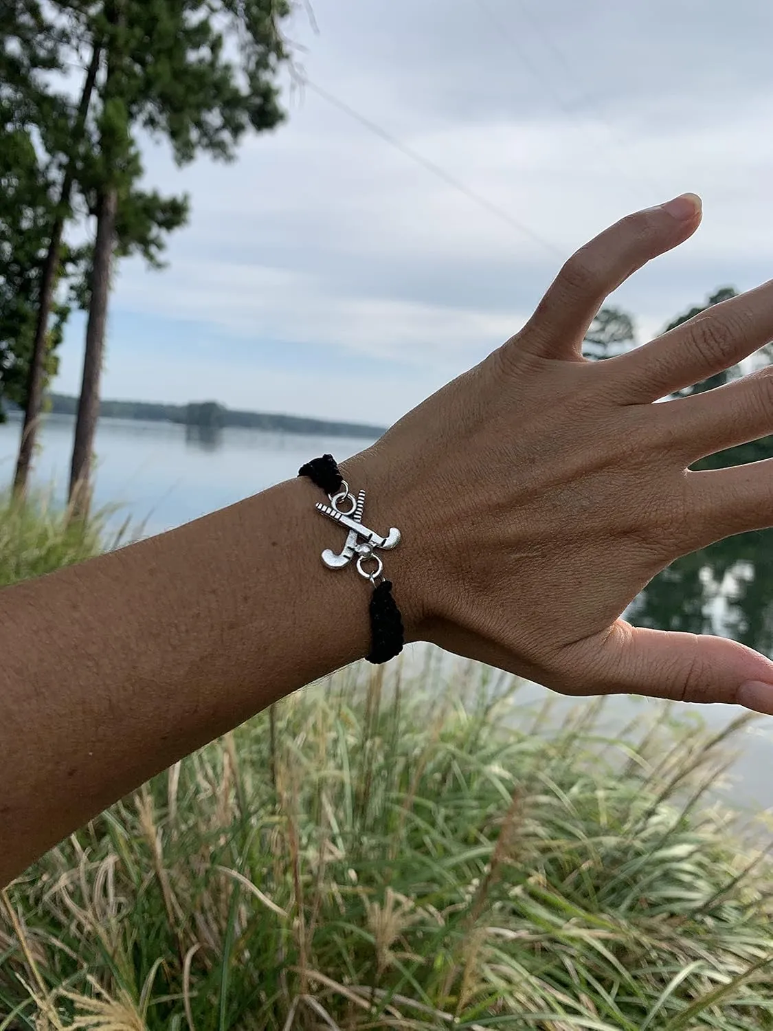 Sportybella Field Hockey Charm Bracelet - Adjustable for Girls With Stick Charm, Jewelry Gifts for Players, Teams & Coaches, Friendship Bracelet