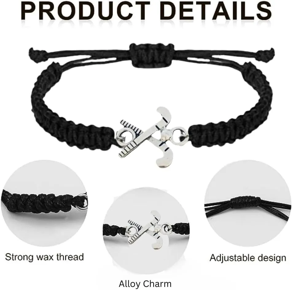 Sportybella Field Hockey Charm Bracelet - Adjustable for Girls With Stick Charm, Jewelry Gifts for Players, Teams & Coaches, Friendship Bracelet