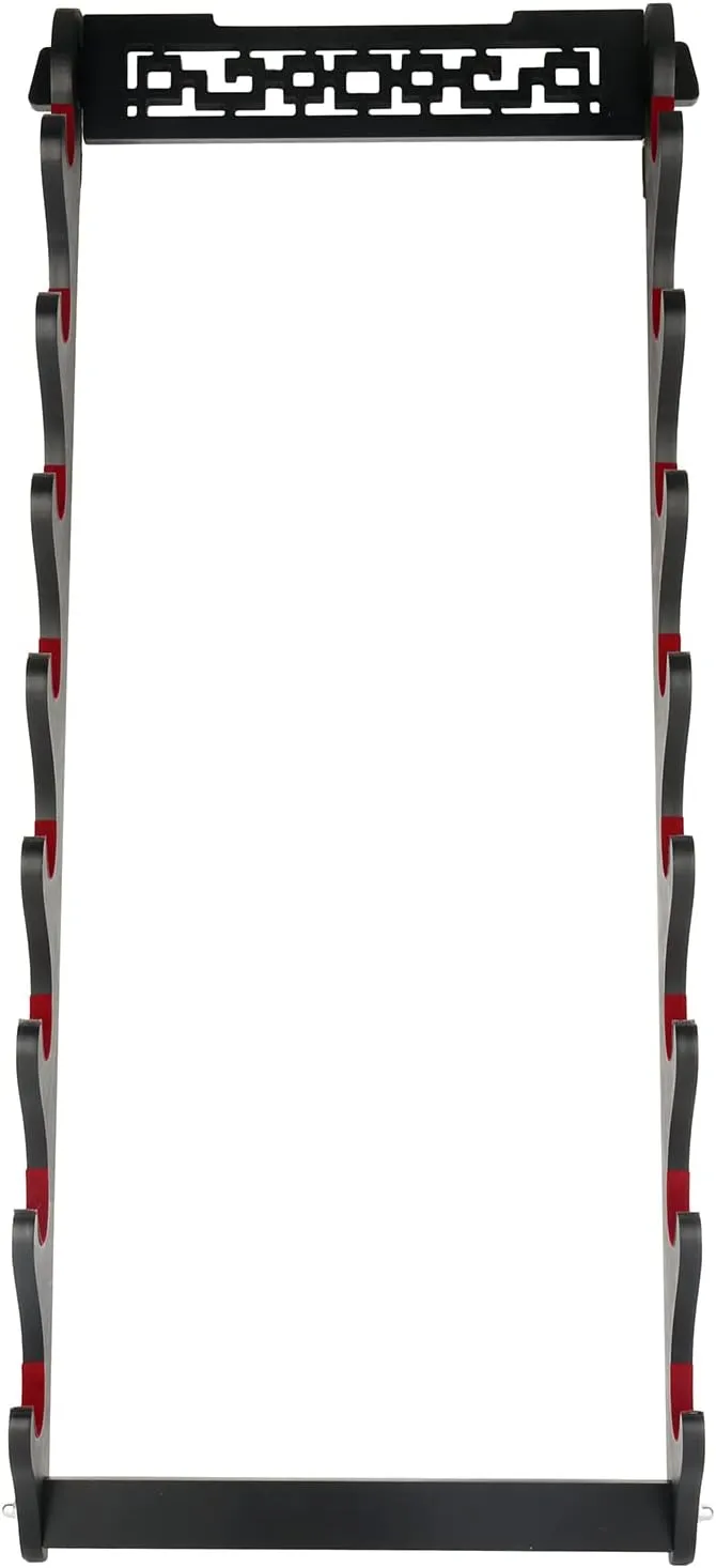 Sword Holder Katana Wall Mount - 8 Tier Samurai Sword Display Rack Wand Wakizashi Tanto Wall Hanger Sword Rack Sword Stand Display