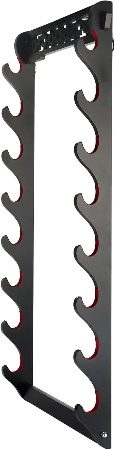 Sword Holder Katana Wall Mount - 8 Tier Samurai Sword Display Rack Wand Wakizashi Tanto Wall Hanger Sword Rack Sword Stand Display