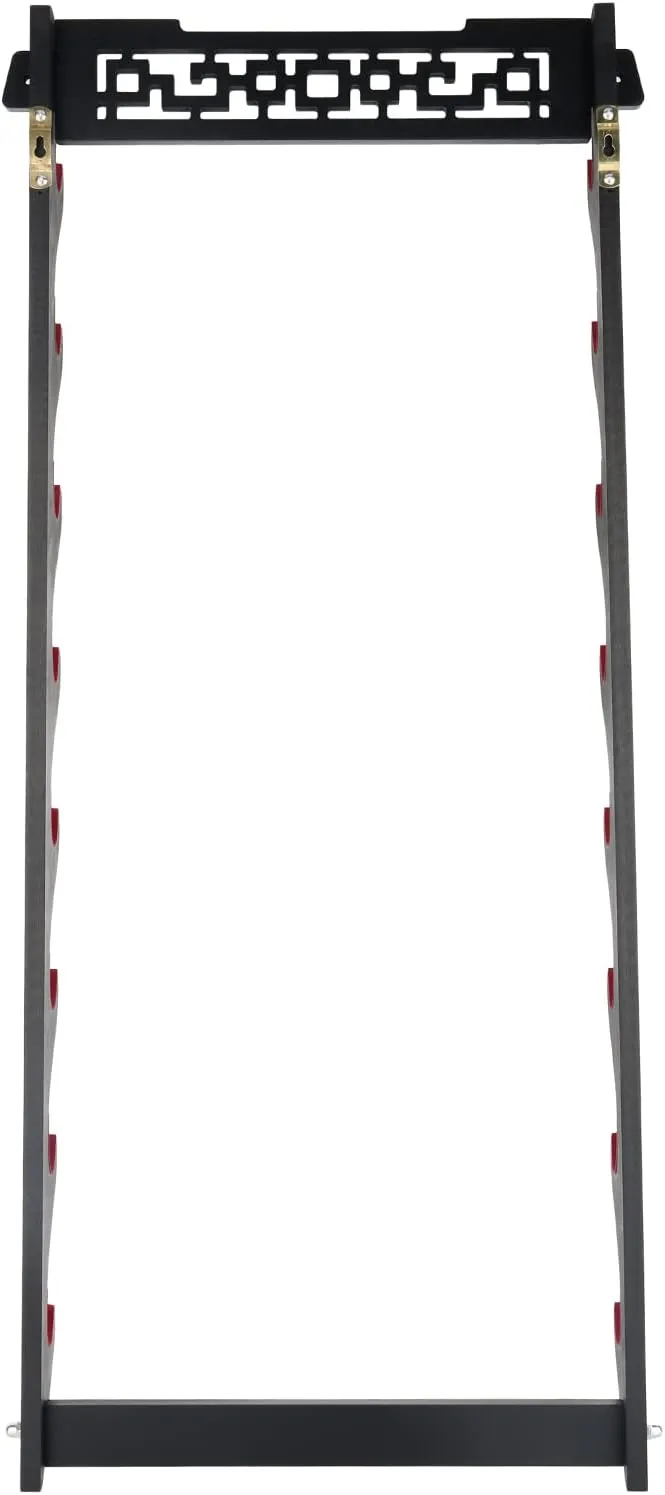 Sword Holder Katana Wall Mount - 8 Tier Samurai Sword Display Rack Wand Wakizashi Tanto Wall Hanger Sword Rack Sword Stand Display