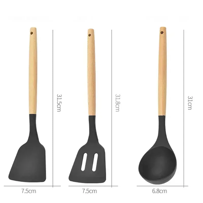 Teal 12PCS Silicone Kitchen Utensil Set