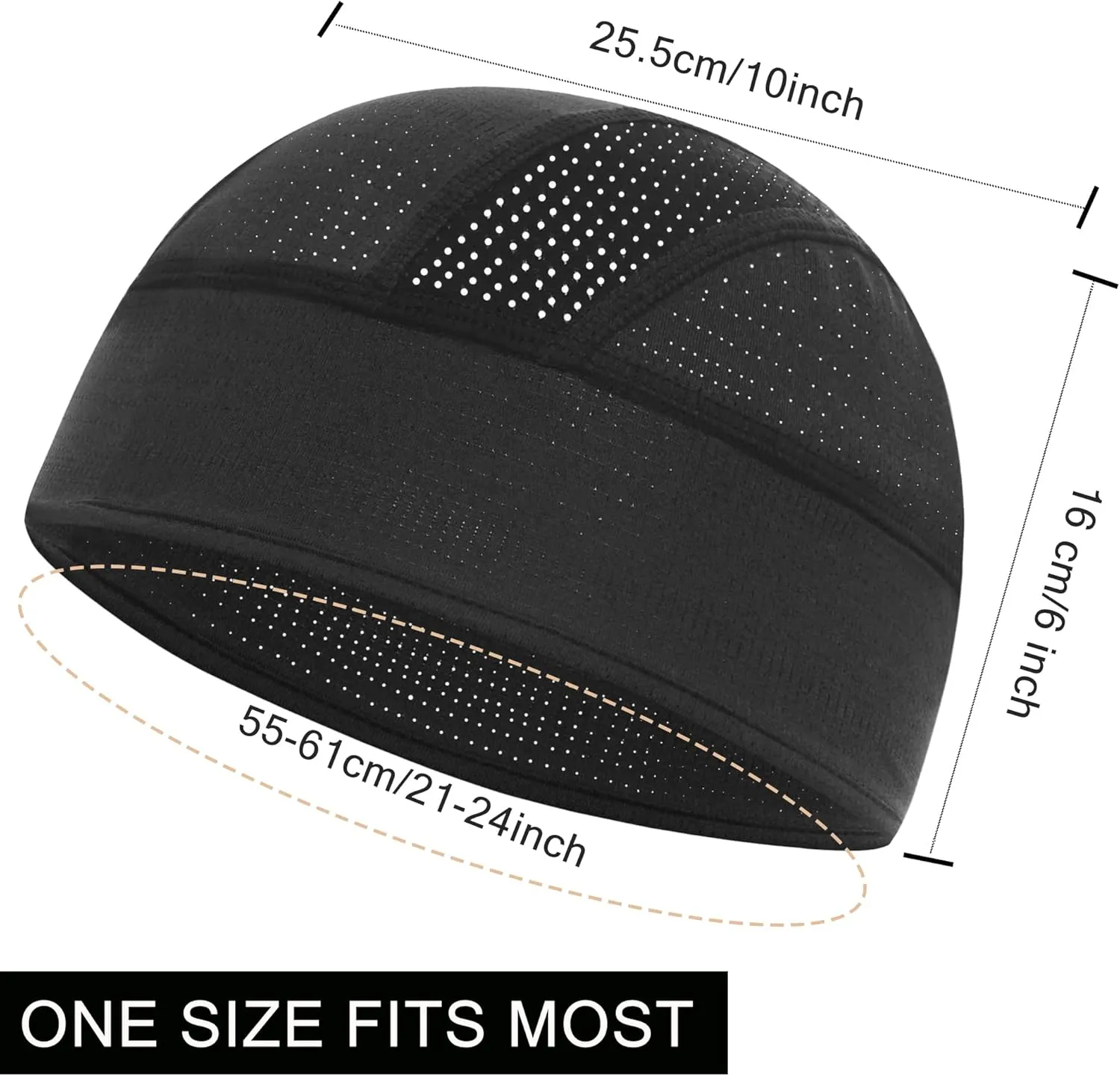 vidsel Skull Cap Cooling Helmet Liner Beanie Breathable Mesh Sweat Wicking Cycling Running Hat for Men Women