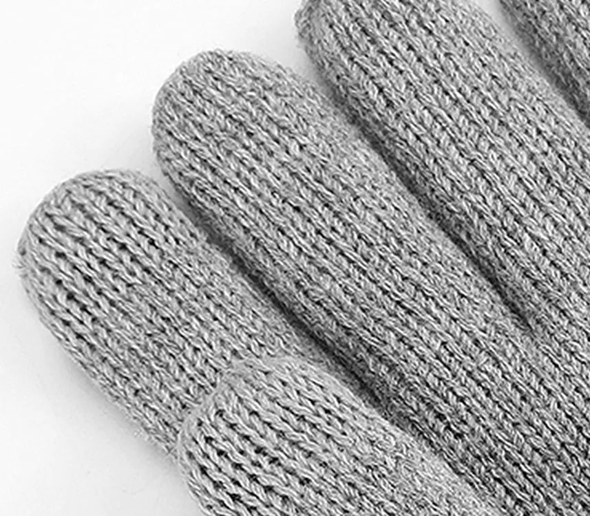 Windproof Outdoor Full Finger Touch Screen Gloves L-Black